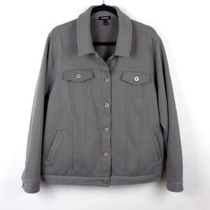 Torrid Trucker Shacket Jacket Size 3X Fleece Lined Gray